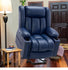 Power Lift Chairs Recliners 3 Position Lift Recliner Chair for Small Space Heating and Massage USB-A USB-C Cup Holder Side Pocket Faux Leather- Blue