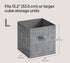 SONGMICS 13" Storage Cubes Foldable Non-Woven Fabric Bins w/ Double Handles Set of 8 - Gray
