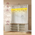 VASAGLE Hall Tree Shoe Bench Storage Farmhouse 5-in-1 Coat Rack w/ Adjustable LED Light - Rustic White ***open box***