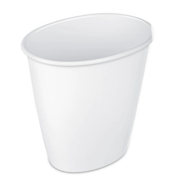 Sterilite 1.5 Gallon Oval Trash Bin - White