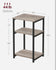 VASAGLE Side Table Small End Table Tall Nightstand - Greige and Classic Black