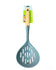 14Inch Silicone Slotted Skimmer with Wooden Handle - Gray