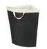 Mainstays Durable Fabric Laundry Hamper, Black and Ivory