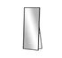56"x19" Simple Rectangle Aluminum Frame Wall Mirror - Black