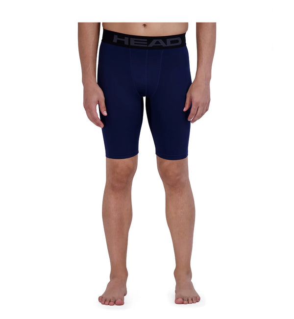 HEAD Men's Tennis & Pickleball Core Compression Shorts Navy - Size L