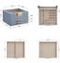 SONGMICS Jewelry Box Organizer with Glass Lid 3-Layer Storage - Smoky Blue