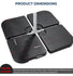HOMSHADE Patio Umbrella Stand Base 4 -Piece - Black