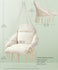 SONGMICS Hanging Chair Hammock with Large Thick Cushion Hold Up 264lb - Cream White