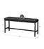 VASAGLE Dining Table Bench with PU Leather Padded Seat Steel Frame - Black