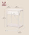 VASAGLE End Table with Charging Station Set of 2 - Cream White ***open box***