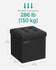 SONGMICS Foldable 12" Ottoman Foot Rest - Black