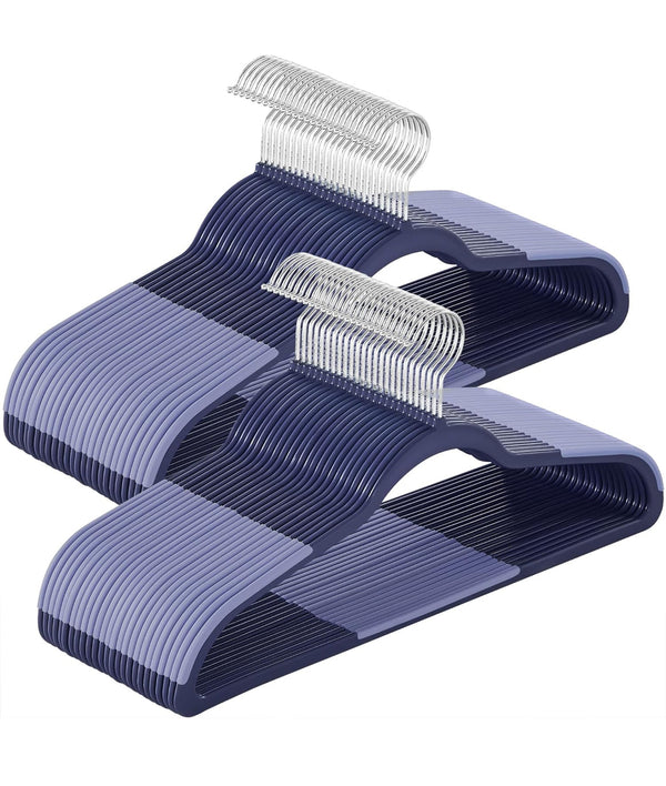 SONGMICS Clothes Hangers Plastic Coat Hangers 50pk - Dark Blue