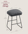 VASAGLE 25.6" Counter Height Bar Stools Leather Counter Stools with Soft Cushion Set of 2 - Slate Gray