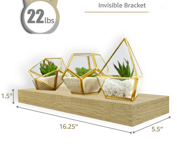 Sorbus 3pk Wall Décor Mounted Floating Shelves - Maple Wood