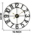 Sorbus 16" Wall Clock Decorative Battery Operated Analog Large Clock - Black