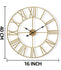 Sorbus 16" Wall Clock Centurian Roman Numeral Style - Gold