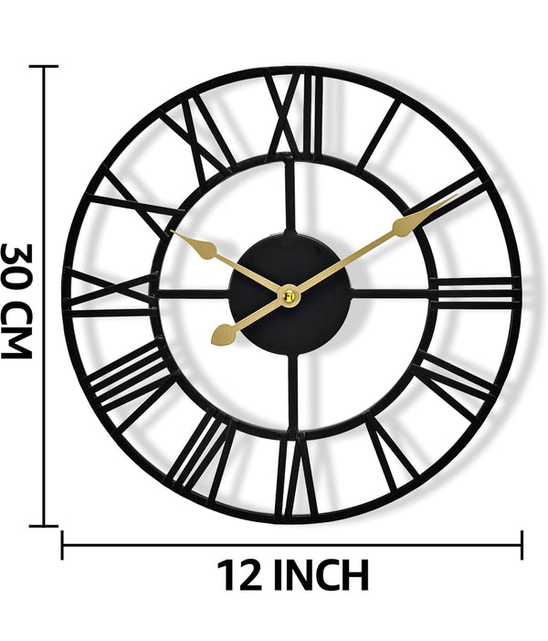 Sorbus 12" Wall Clock Decorative Battery Operated Analog Clock - Black