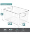 Sorbus Large Clear Plastic Storage Bins 8pk