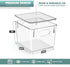 Sorbus Medium Plastic Storage Bins with Lids 4pk