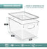 Sorbus Large Clear Plastic Storage Bins with Lids 8pk
