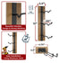 Sorbus Wall Mounted Wine Rack + Glass Holder Set - Mahogany