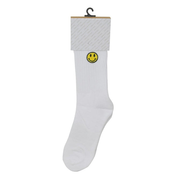 Urban Outfitters Adult Women White Crew Socks - Smiley