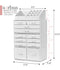 Sorbus Large Makeup Organizer  Stackable Jewelry  Makeup Organizer 12 Drawer - White