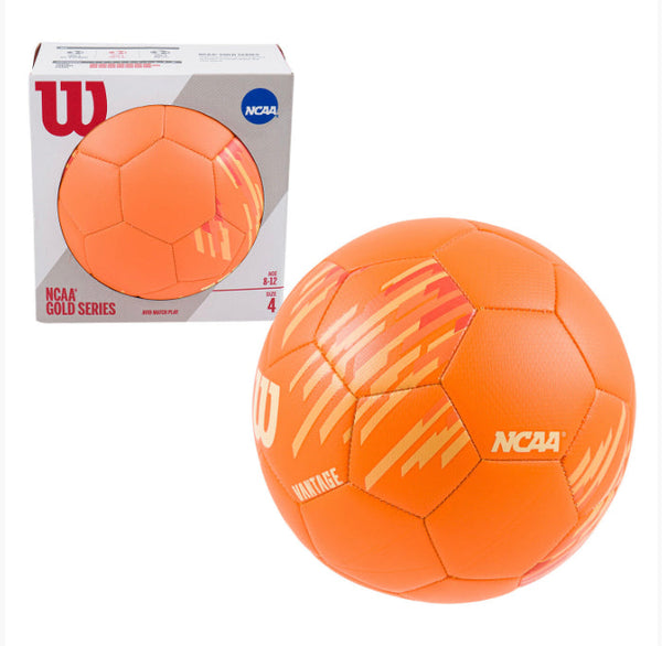 Wilson NCAA Gold Series Vantage Size 4 Orange Soccer Ball Age 8-12