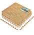 Sorbus Floor Tiles Foam Mat EVA Interlocking Mats Tile 3/8-Inch Thick 12pcs ( 48sq ft) - Wood Grain - Light