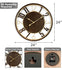 Sorbus 24" Metal Wall Clock Standard Numeral - Gold/Brown