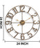 Sorbus 24" Metal Wall Clock Standard Numeral - Bronze