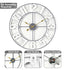 Sorbus 24" Metal Wall Clock Standard Numeral - Gray/White