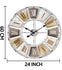 Sorbus 24" Metal Wall Clock Roman Numeral - Vintage Rustic