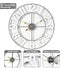 Sorbus 24" Metal Wall Clock Roman Numeral - Gray/White