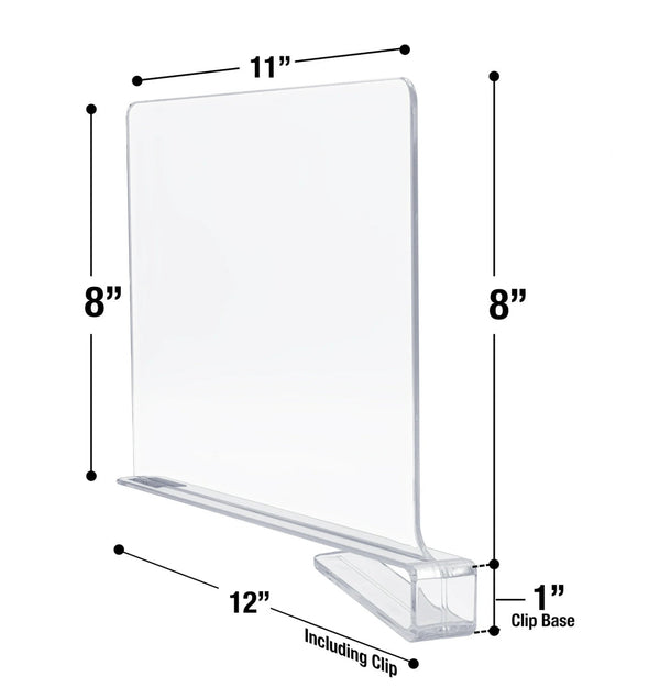 Sorbus Acrylic Shelf Dividers (6-Pack)