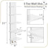 Sorbus 5 Tier Wall Shelf Unit with Hooks - White