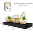 Sorbus 3pk Wall Décor Mounted Floating Shelves - Black
