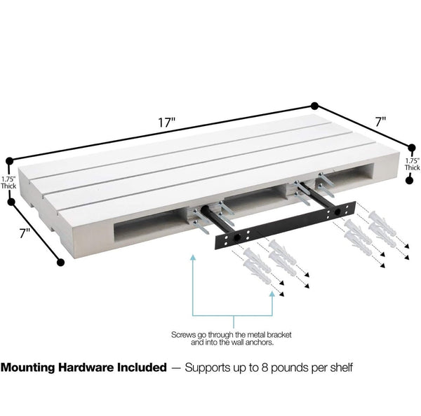 Sorbus 2pk Floating Pallet Shelves - Grey