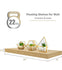 Sorbus 2pk Wall Décor Mounted 24" Floating Shelves - Maple Wood
