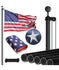 NELXINJO Heavy Duty 25FT Flag Pole 12 Gauge Extra Thick Aluminum Flagpole kit
