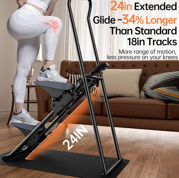 Stair Stepper Machine with Device Holder and Silicone Floor Mat