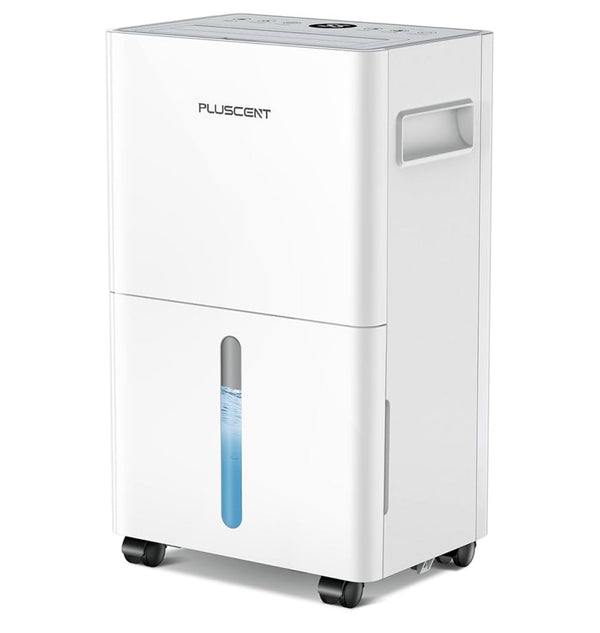 Pluscent 1500 Sq ft Dehumidifier 21 Pint with Drain Hose Smart Humidity Control & Monitor