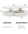 ChooChoo Modern LED Coffee Table High Glossy Center Table with Drawer - White