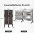 GYMTIME Expandable Metal Barricade Safety Barrier with Casters 23ft - Brown
