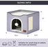 Bedsure Cat Beds Cat House with Fluffy Ball Hanging and Scratch Pad