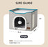 Bedsure Cat Beds Cat House with Fluffy Ball Hanging and Scratch Pad - Gray
