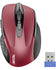 TECKNET Wireless Mouse 2.4G Ergonomic Optical Mouse - Red