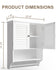 ChooChoo Medicine Cabinet Bathroom Wall Cabine w/ 2 Doors - White