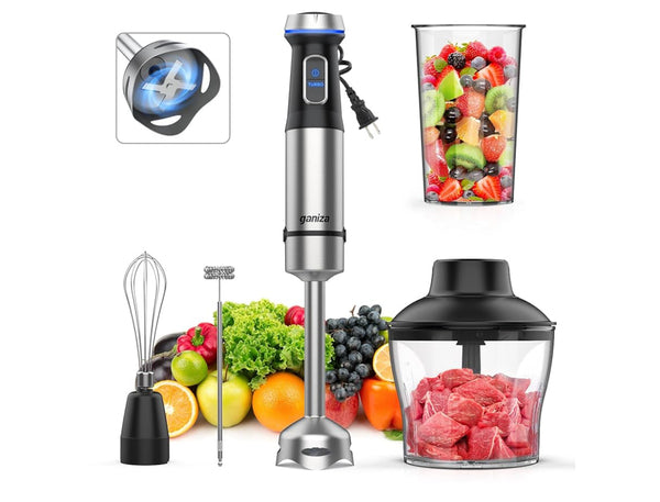 Ganiza Immersion Blender 5 in 1 Hand Blender Max 1000W Heavy Duty Motor