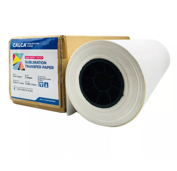 CALCA 100gsm 44" x 328´ High Tacky / Sticky Sublimation Transfer Paper